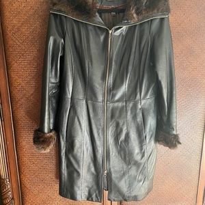 Leather coat